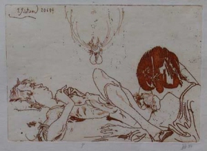Briefe an Mirijam - Radierung von Horst Janssen ... in der Galerie Conrad