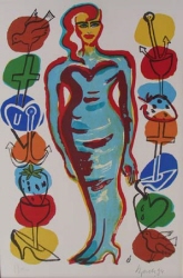 Elvira Bach - Siebdruck - in der Galerie Conrad