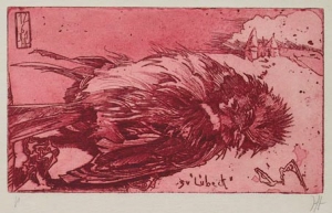 Zu Lübeck - Radierung von Horst Janssen ... in der Galerie Conrad